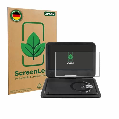 ScreenLeaf 2 Pack Screen Protector compatible with Soundmaster PDB1910SW DVD Player [sustainable screen protection, clear, anti-scratch]