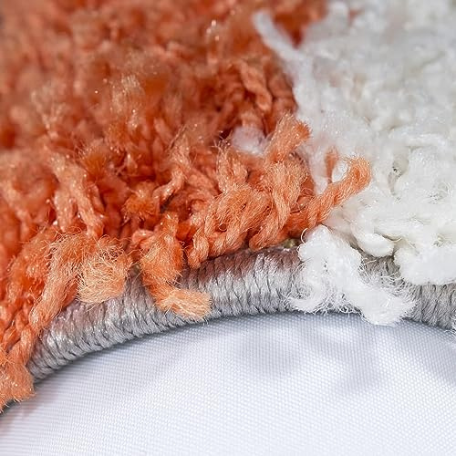 KADIMA DESIGN Langflorteppich Karomuster Klassisch Flauschig Gemütlich Waschbar Langlebig Strapazierfähig Läufer Terrakotta 80x250 cm Schlafzimmer Wohnzimmer Oeko-TEX Fußbodenheizung | RHEIN