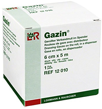 Gazin Verbandmull 6 cmx5 m 4fach Gerollt, 1 St