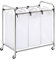 Honey Can Do Clasificador Triple Resistente Chrm Ropa, Acero Inoxidable, Cromado y Blanco, 77x48.26x9.84 cm