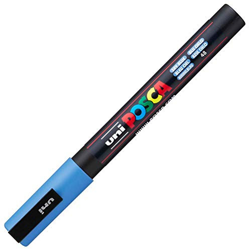Uni-Ball Posca- Marqueur Uni-Ball Posca Pointe Fine 1mm Bleu Ciel