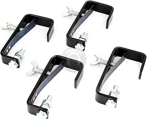 4x QTX Light Black G Clamp Mounting Hook DJ Disco Lighting