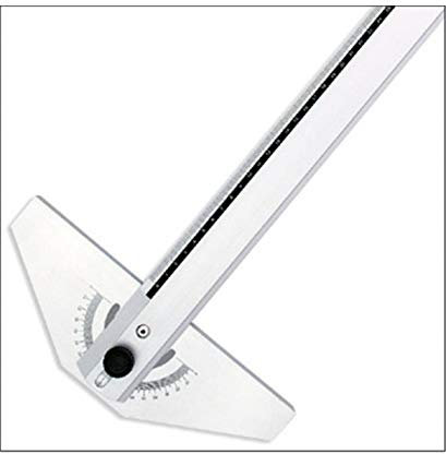 Fara Riga T Alluminio Cm.80 con Goniometro Bianco/Nero
