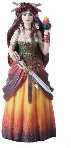 Pacific Giftware Celtic Goddess Brigid Statue in Color