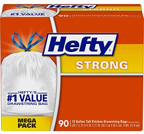 Hefty Strong & Deep Kitchen Bin Liners 49.2 Litre (1 Pack)