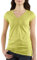 Carhartt Women's WK099 Women's Cap-Sleeve V-Neck T-Shirt - Small - Spring Green