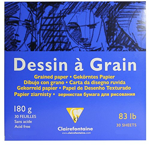 Clairefontaine 96638C Zeichenblock (30 Blatt, 180 g, 29,7 x 29,7 cm, ideal für Kunstunterricht, geleimt) weiß