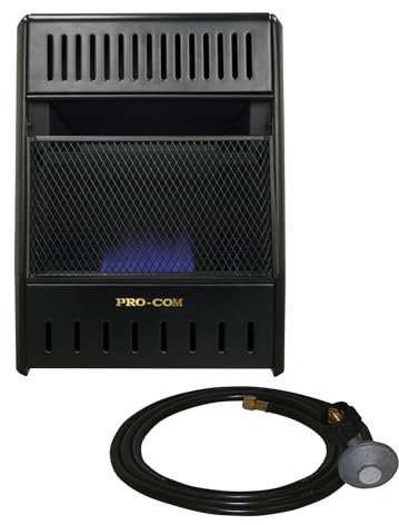 ProCom Liquid Propane Ventilation-Free Ice Heater - 10,000 BTU, T-Stat, Model #ML100TBAHR, Black