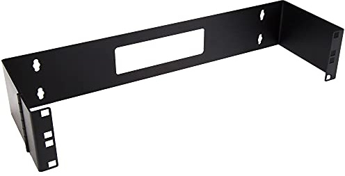 StarTech.com 2U 19 inch Hinged Wall Mount Bracket for Patch Panels (Black)