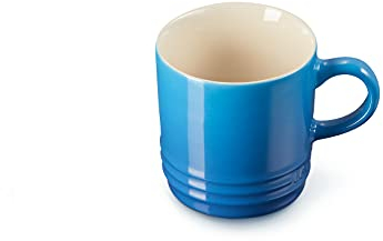 Le Creuset Becher mit Henkel, 200 ml, Steinzeug, 10 cm Höhe, Marseille (Blau)