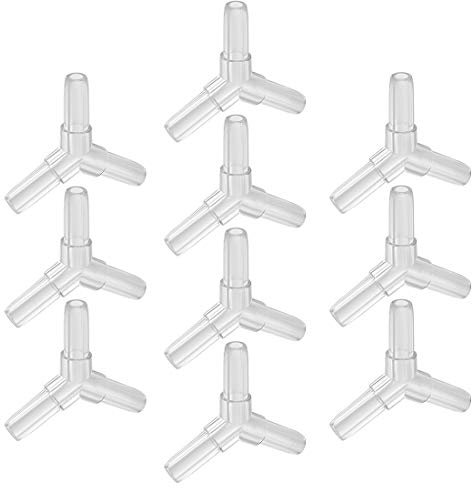 sourcing map Aquarium Air Valve Connector Plastic Inline Tubing Y-Shaped Valves for 4mm Fish Tank Pond Air Line 10pcs