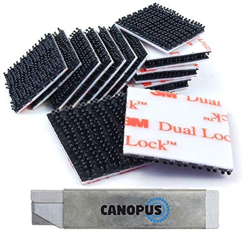 CANOPUS Dual Lock SJ3550 Extra Stark, Klebepad 16 Stück (25,4mmx25,4mm) Selbstklebender flexibler Druckverschluss