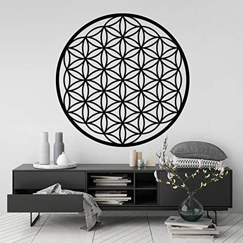 Blume Des Lebens Wandkunst Aufkleber, Heilige Geometrie Schlafzimmer Dekor Spirituelle Symbol Abnehmbare Vinyl Aufkleber Kunstwandhauptdekor 30X30 Cm