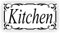 Kitchen Door Sign Self Adhesive Vinyl Sticker, Decal