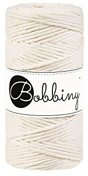 Bobbiny Makramee-Schnur, 3 mm, einlagig, Naturfarben, 100 m