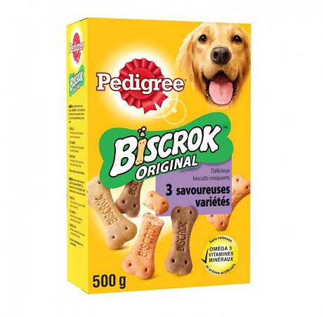 animaux Boîte Biscuits pour Chien Biscrok 500G - Lot De 4 - Livraison Offerte