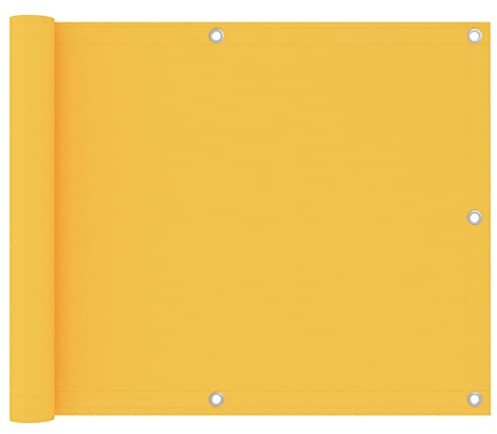 vidaXL Ecran de Balcon Brise-Vue Brise-Vent de Jardin Ecran de Protection Ecran d'Intimité Confidentialité Extérieur Jaune 75x300 cm Tissu Oxford