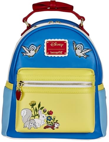 Loungefly Disney Schneewittchen Mini-Rucksack mit Schleifengriff, Mehrfarbig, Small