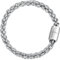 Breil, Collezione Magnetica, Bracciale Small Breeze, con Catena Intrecciata in Acciaio Lucido Specchiato, Pratica Chiusura con Magnete, Misura 19 Cm, Colore Silver
