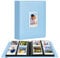 288 Vertikale Fotos für Instax Mini Fotoalbum, Frontfenster, Für Polaroid Fotoalbum 2x3 Für Fujifilm Instax Mini 12 11 9 8 40 Film, Polaroid 300, HP Sprocket, K-pop Fotokarten (Blau)