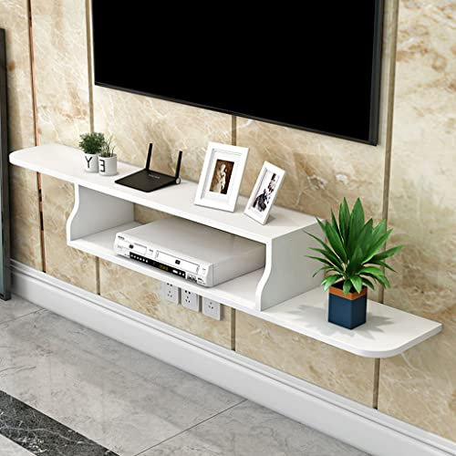 N / B Schwebendes Tv Lowboard Aus Holz Mit Speicher öFfnen, Modernes, HäNgend Tv Board, Regalkomponente Mit KabelfüHrung, Tv HäNgeschrank, Geeignet FüR 32 40 43 50-Zoll-Fernseher, 120CM/47.24