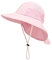 SEYUFN Bébé Chapeau de Soleil Fille Garçon Chapeau de Cou Protection Enfants Chapeaux de Seau Respirant Bébé Fille Chapeau de Plage Chapeaux d'été pour Tout-Petits (S (6-24 Mois), A-Rose)