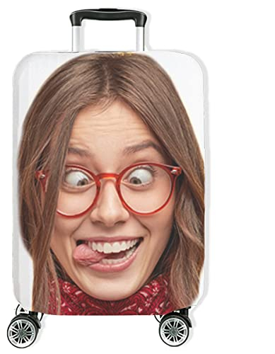 Personalisierte Hochelastische Reise-Koffer Abdeckung mit deinem Foto Schutzabdeckung Kofferschutzhülle Kofferbezug Kofferhülle Mittel 23-26 M Foto [083]