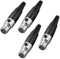 XMSJSIY Mini Connettore XLR a 3 Pin, Adattatore TA4F per Microfono, Mini Cavo XLR di Ricambio per Presa Audio F-Plug - 4 Pezzi