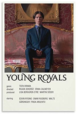 BBZL Young Royals Drama Poster Leinwand Kunst Dekoratives Gemälde Bild Druck Modern Familie Junge Mädchen Schlafzimmer Wohnzimmer Dekoration Wanddekoration Poster 30 x 45 cm