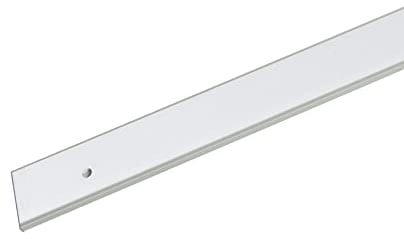 CEZAR Endleiste Arbeitsplatte Aluminium Winkelleiste Seiteleiste Küche Leiste mit Löcher, Gesetze, Höhe: 28 mm, Länge: 0,6 m Silber