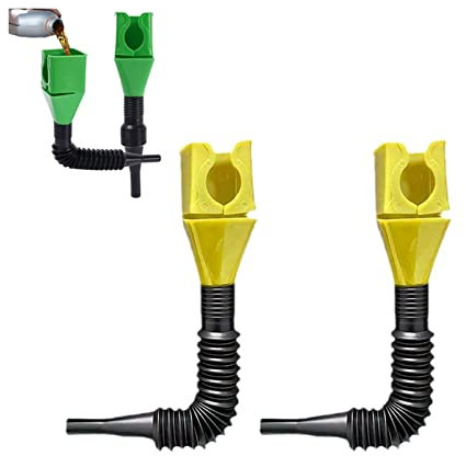 EBETSU Outil de Drainage Flexible Entonnoir a clapet Entonnoir Plastique Carburant Essence Huile Moteur (Color : Yellow)