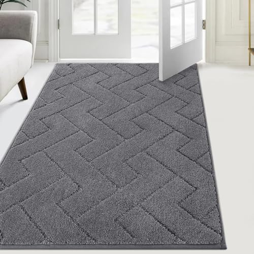 FCSDETAIL Schmutzfangmatte Innen 86 x 150 cm, rutschfeste Fußmatte, waschbar Sauberlaufmatte, absorbierend Türmatte, Fussmatte Teppich für Hund, Eingang, Haustür & Flur