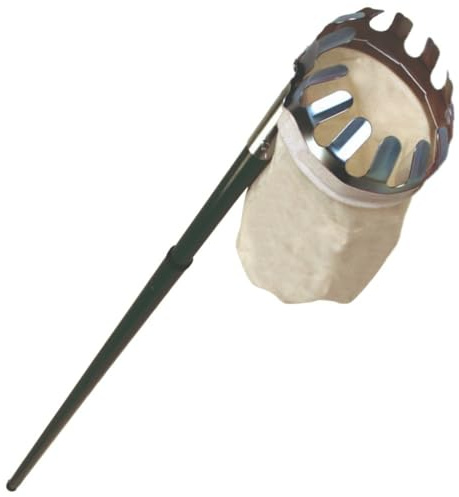 TERRE JARDIN Cueille Fruits Manche télescopique Ø 16 cm | Cueille-fruits aluminium Ø 16 cm avec manche télescopique 2,50 m, sachet H. 18 cm, poids plume 0,6 kg