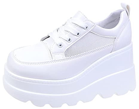 Sneakers Donna estive Scarpe Sportive Donna con Plateau Sneaker Donna Rosa Sneakers Donna Bianche Scarpe da Sport Donna Scarpe Sportive Donna con Plateau Scarpe da Ginnastica Bambina Bianco 41