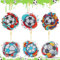 JSRQT 6 Stück Fußball Diamant Malerei Schlüsselanhänger, 5D DIY Doppelseitiger Diamond Pasted Schlüsselbund Stickerei Keyrings, Crystal Strass Mosaik Diamant Handwerk Anhänger für Damen Herren Tasche
