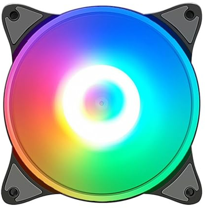 Goshyda 6-Pack 120mm Case Fan for Computer Case, Ultra Quiet RGB PC Chassis Cooling Fans 12V Big 4-PIN Plug PC Case Fans with Hydraulic Bearing, Multilayer Lighting, for Desktop PC