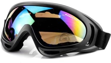 KUYT Ski Snowboard Brille, UV-Schutz Goggle, Motocross Brille Helmkompatible, Anti-Fog Skibrille, Sportbrille für Skifahren Motorrad Fahrrad Skaten, Unisex
