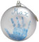 OISE ART STORE Trade Shop - Pallina Di Natale Decorazione Natalizia Per Albero Con Kit Impronta Calco Mano Grigio