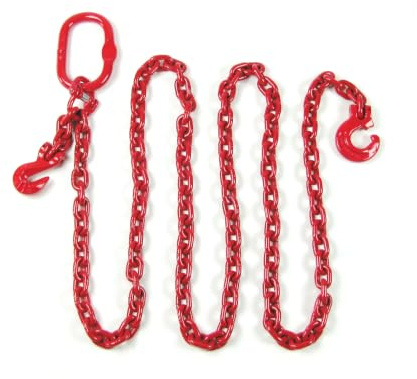 Chaîne forestière ronde, 8 mm avec raccourcissement et crochet à boucle, chaîne arrière 2,5 m 8 mm