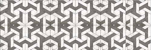 HUBDECO - Teppich - Küchenteppich - Badezimmerteppich - Badteppich - Küchenläufer - Teppich Läufer - Teppich Küche - PCV, Vinyl - rutschfest - Fliesen Stein Optik - 78x234cm