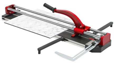Fliesenschneider Laminatschneider Tile Cutter Laminat Schneidegerät, Fliesenschneider 800mm Schnittlänge Flisenschneidmaschine Manuelle Fliesenschneidmaschine für Wandfliesen und Bodenfliesen (Rot)
