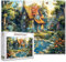 Tucocoo 1000 Teile Puzzles für Erwachsene Garten Haus Malerei Puzzle Pflanzen und Bäume 1000 Teile Puzzles für herausfordernde Familienaktivität Spiel Schmetterlinge Kunst DIY Puzzle Wanddekoration