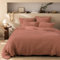 MATT & ROSE Housse de Couette Unie Double Gaze DE Coton 240x220cm | 100% Coton de qualité supérieure | Oeko-TEX | Housse de Couette 240x220cm | Terre Cuite