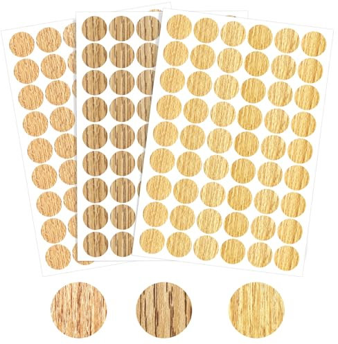 3 Feuilles Autocollants pour Trous de Vis, Cache-Vis Auto-Adhésifs Texture Bois 162 Pièces Autocollants pour Cache-Vis pour Cache-Vis pour Armoires Armoires Bureau Meubles Décoration(Couleur Profonde)