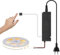 lichtvoll COB Led Streifen 5m 480 LEDs/m 3000K Led Strip 5m Warm with Berühren Dimmer Schalten und 60W Netzteil, Unterbauleuchte Led Band für Akustikpaneele Lichtleiste Küche