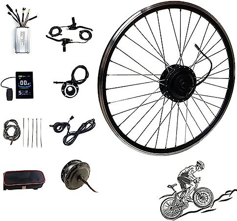 Kit Bici elettrica, Kit di conversione Bici elettrica a Trasmissione Diretta - Kit ebike - Kit Motore mozzo Ruota Anteriore, Elaborazione fine con capacità portante Elevata, 36 V/2