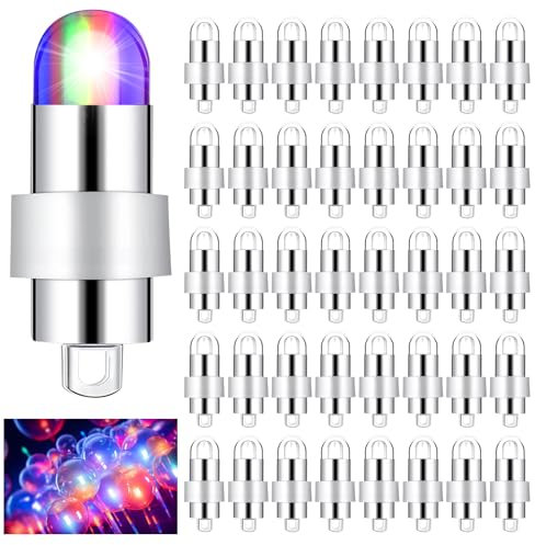 40 x Mini LED Ballon Lichter Wasserdicht, LED Luftballons Leuchtend, Ballonlichter Beleuchtung für Papierlaternen Lampions Hochzeit Party, Bunt