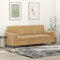 HEFZGDB 3-Sitzer-Sofa mit Zierkissen Braun 180 cm Samt Lounge Sofa Terrassenmöbel Outdoor Sofa Geeignet für Garten, Terrasse, Pool.