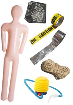 Perfeclan Aufblasbare Schaufensterpuppe, Horror-Todesopfer-Requisite, realistische Halloween-Dekoration, gruselige Requisite, Cosplay für, mit Pumpe