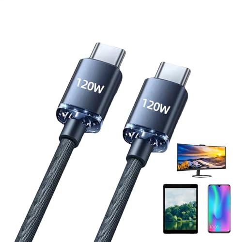 Cavo USB C - Cavo di tipo C, cavo di ricarica rapida | Cavo di ricarica rapido compatibile, cavo di ricarica da C a C per telefoni cellulari, di ricarica rapida, cavo di ricarica intrecciato